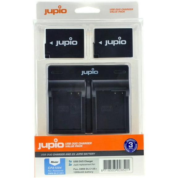 Jupio Value Pack with 2x DMW-BLC12E 7.2V 1200mAh Lithium-Ion Battery and USB Dual Charger