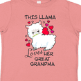 thumbnail image 4 of Inktastic This llama loves her Great Grandma with Hearts Boys or Girls Toddler T-Shirt, 4 of 5