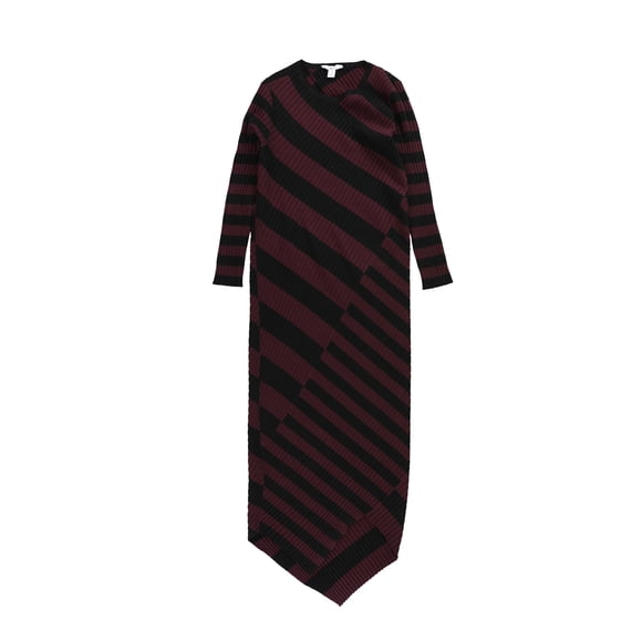 bar III Womens Stripe Asymmetrical Sweater Dress, Purple, X-Small