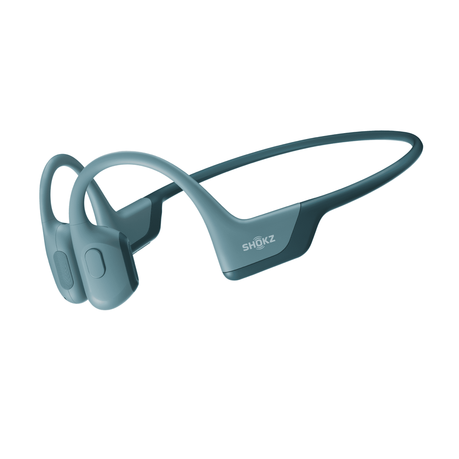 Shokz OpenRun Pro Premium Bone Conduction Open Ear Bluetooth Headphones for Sports with Cooling Wristband (Blue)