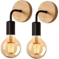 thumbnail image 1 of Elegante lámpara de pared E27, luz suave y cálida, diseño industrial para dormitorio, comedor, cocina con material de alta calidad (2 piezas), 1 of 5