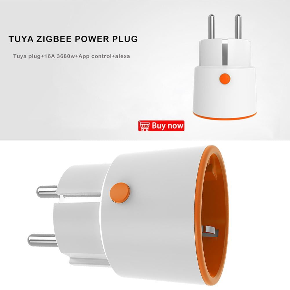 For Tuya ZigBee 3.0Smart Power Plug 16A Wireless Voice Remote Socke Control C8I1