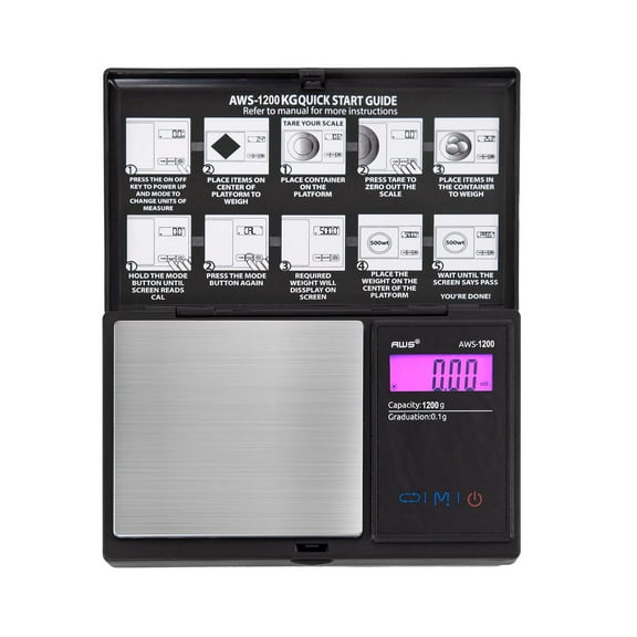 AMERICAN WEIGH SCALES Digital Pocket Scale Portable Scale for Jewelry & Food, 1000g Silver