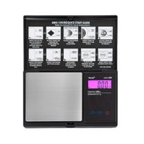AMERICAN WEIGH SCALES Digital Pocket Scale Portable Scale for Jewelry & Food, 1000g Silver
