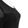 thumbnail image 3 of Mameluco para mujer Sexy, mameluco corto ajustado de manga larga con encaje de malla, negro Abody XL, 3 of 7