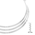 thumbnail image 3 of J&H Designs 5290/N/Silver Three-row Choker Necklace, 3 of 6
