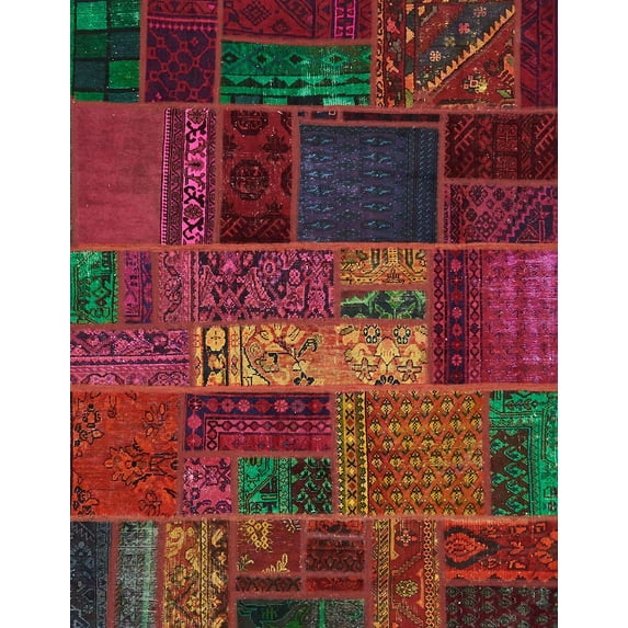 Ahgly Company Indoor Rectangle Abstract Chestnut Brown Oriental Area Rugs, 3' x 5'