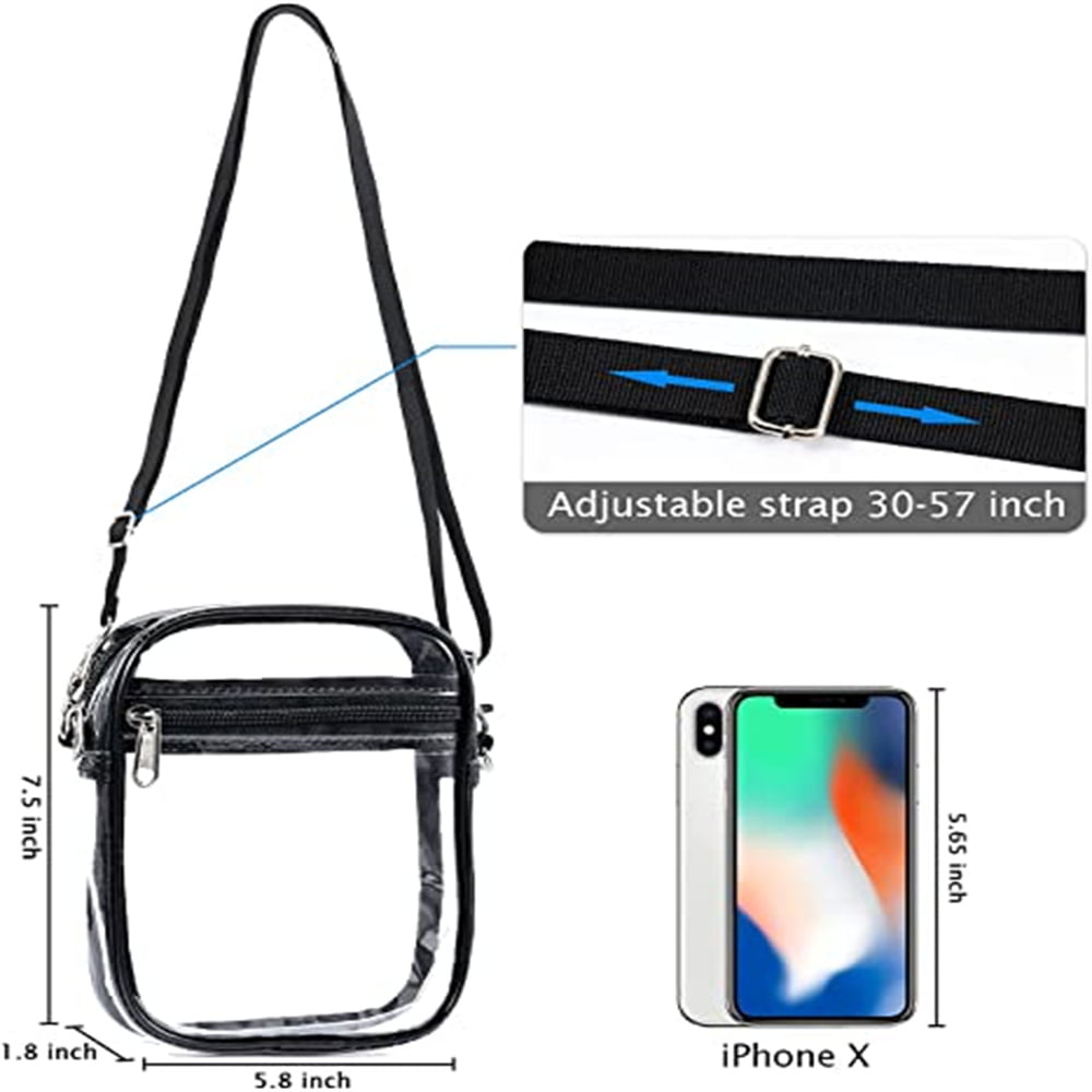 Clear Bag Stadium Approved, Clear Crossbody Bag Purse Bag for Sports Event  Concerts Festivals 