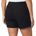 thumbnail image 3 of Briggs Women's Linen Blend Cuff Pull On Shorts (Black, XL), 3 of 6