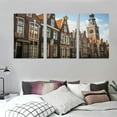 thumbnail image 3 of Nawypu  Canvas Print Pictures Wall Art Painting Beautiful Neighborhood in Rotterdam The Netherlands Framed &amp; Stretched Posters Ready to Hang Home Decor Artworks 12''x16''X3 Panels, 3 of 4