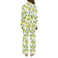 thumbnail image 3 of joogoo Pajamas Set for Women Lemon and Leaves Long Sleeve Pjs Loungewear M, 3 of 7