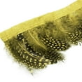 thumbnail image 3 of EHJRE 2 Yard/1.8M Dyed Chicken Feather Fringe Costume Hat Millinery Embellishment Yellow, 3 of 7
