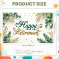 thumbnail image 2 of Elegant Design Happy Retirement Floral Decoration Polyester Material Celebration Banner for Retirement Party Indoor Decoration Event Celebration, 2 of 9