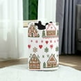 thumbnail image 6 of Yayeee Freestanding Laundry Hamper with Handle Collapsible Large Storage Basket for Clothes, Brown Nordic Christmas, 6 of 7