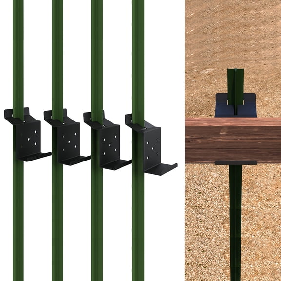 T Post Target Hanger for AR500 Steel Targets, 4 Pack T Post Steel Target Mounting Bracket, Steel Shooting Target Mounting Hardware for Precision Shooting