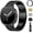 Black, variant on Stainless Steel Watch Band for Samsung Galaxy Watch 8 44mm 40mm, Metal Chain Link Business Bracelet Strap With Hard PC Case for Men Women