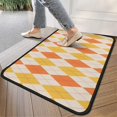thumbnail image 4 of Orange Yellow Checkerboard Checkered Pattern Door Rugs,Washable Non Slip Door Mats Indoor,Decorative Door Mats,Entry Mat Indoor for Entrance,Bedroom,Kitchen,Bathroom,30"x17", 4 of 6