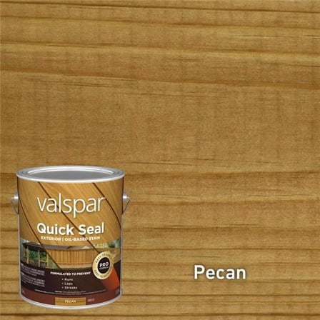 Valspar 1037703 1 gal Quick Seal Semi-Transparent Pecan Oil-Based Exterior Stain - Pack of 4
