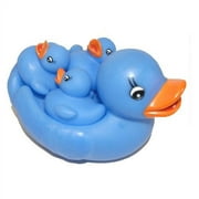 Bright Cornflower Blue Rubber Duck Family of 4 -  Squeaky Bathtub-Waddlers Brand