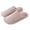 Red, variant on Women's Striped Linen Comfortable Antislip Cotton Slippers, Closed-Toe Spa Slippers, Machine Washable