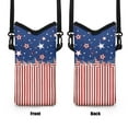 thumbnail image 7 of ZIATUBLES Neoprene Phone Bag Soft Cellphone Sleeve Pouch Shockproof Phone Purse Adjustable Strap Crossbody Cellphone Pouch, 4 X 8 Inch, Red White Blue Stripe American Flag Star, 7 of 7