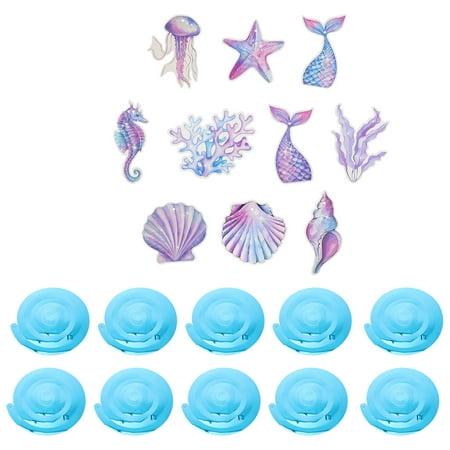 

10Pcs Party Spiral Hanging Pendants Mermaid Themed Festival Hanging Adornments