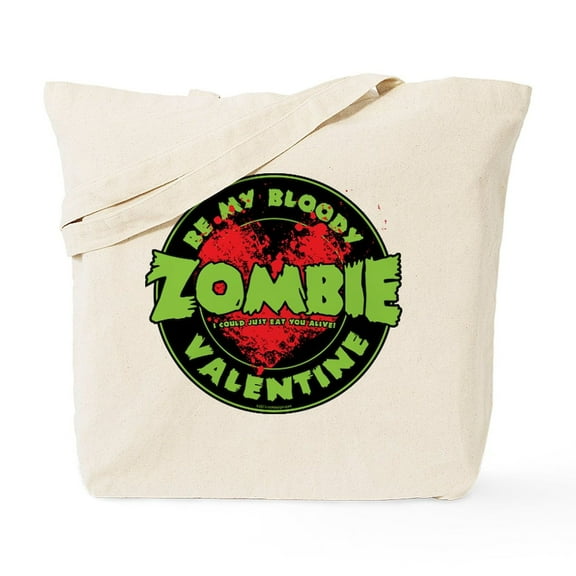 CafePress - Be My Bloody Zombie Valentine! Tote Bag - Unisex Canvas Tote Bag, Beige, 1-Piece