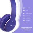 thumbnail image 4 of Kids Headphones, Cute Cat Ear Wireless Headphones, over on Ear Bluetooth 5.0 Game Headset for Kids Adults with Microphone, Purple, 4 of 13