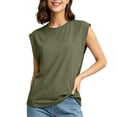 thumbnail image 5 of Axiiglly Plus Size Blouses for Women, Short Sleeves Solid Color Crew Neck Lightweight Summer Outdoor Tops, S-3XL, 5 of 10