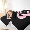 thumbnail image 3 of Manfei Personalized Initial B Bedding Comforter Set for Girls, Pink Bow Tie Twin Comforter Sets, Watercolor Monogrammed Bedding Set, Breathable Room Decor, Reversible 2pcs, 3 of 6