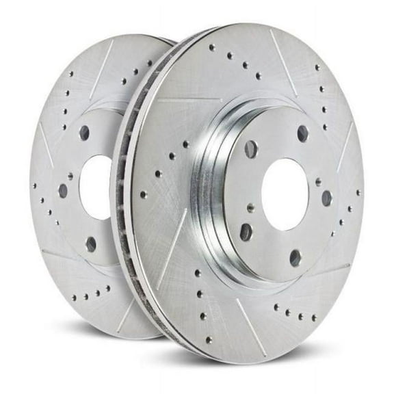 Power Stop EBR1454XPR Evolution Drilled & Slotted Rotors -Front