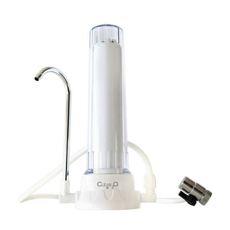 Clear2o CCT2000 Countertop Drinking Water System, includes 100% natural coconut carbon filter, White