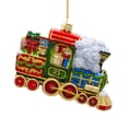 thumbnail image 3 of Kurt Adler 6-Inch Bellissimo Glass Santa with Train Ornament, 3 of 4