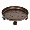 thumbnail image 2 of 10" Heavy Duty Plant Dolly with Wheels, 160lbs Metal Rolling Plant Stand with Casters, Round Wheeled Planter Caddy Roller Base Carry Potted Tree Flower Pot for Indoor Outdoor Garden, 1 Pack, Bronze, 2 of 8