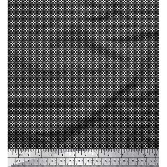 Soimoi Cotton Duck Fabric Triangle & Art Geometric Fabric Prints by Yard 42 Inch Wide
