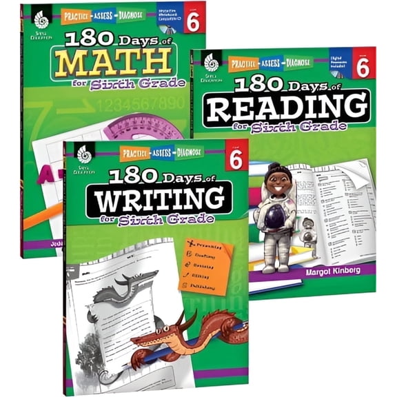 180 Days™: Reading Writing and Math for Sixth Grade