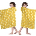thumbnail image 4 of Yellow Lemon Fruit Shapes Orange Pattern Hooded Bath Towel，50"x30" for Ages 3 To 12 Kids, Quick Dry Lightweight Soft Microfiber Hood Beach Towel Cover Up for Kids, 4 of 7