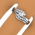 thumbnail image 3 of Dazzlingrock Collection 0.55 Carat (ctw) 14k Round Diamond Ladies Twisted Style Bridal Engagement Ring With Matching Band Set 1/2 CT, White Gold, Size 9, 3 of 3