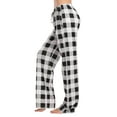 thumbnail image 2 of Just Love Women Tie Dye Pajama Pants (Buffalo Plaid - White Black 100% Organic Cotton, 2X), 2 of 3