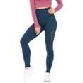 thumbnail image 4 of LAVA Women High Waist Yoga Leggings Tummy Control Butt Lifting Skinny Pants for Workout Running Cycling (Navy Blue, L), 4 of 8
