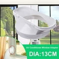 thumbnail image 3 of Accesorios de aire acondicionado portátiles duraderos de 13cm, placa de ventana práctica, conector de manguera de escape blanco, pieza adaptadora de conducto JFHHH pequeña, 3 of 5