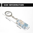 thumbnail image 4 of Goofa Animals Travel World Map Printed Rectangular Metal Keychain Bag Charm Floral Charm for Purse Keys Metal Keyring Gift for Women Accessories, 4 of 7