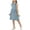 Blue 1, variant on HAOTAGS Girls Dresses,Cap-Sleeve Pocket Shift Boho Mini Sleeveless Summer Flutter Dress Khaki 6-7
