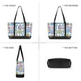 thumbnail image 6 of FORMRS Canvas Laptop Tote Bag for Women with 15.6" Computer Compartments Shoulder Handbag, Blue Retro Pattern, 6 of 7