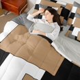 thumbnail image 5 of Manfei Neutral Geometric Checkered Twin Bedding, Abstract Bedding Comforter Set, Black White Beige Gray, Gray Reversible 7pcs, 5 of 6
