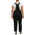 thumbnail image 4 of A3 Denim Women's Plus Size Stretch Denim Overalls with Cuffs, 4 of 7