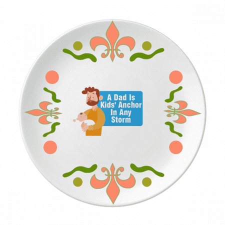 

Father Loves Great Harbor Flower Ceramics Plate Tableware Dinner Dish
