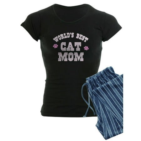 

CafePress - World s Best Cat Mom Pajamas - Women s Dark Pajamas