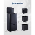thumbnail image 2 of Senfot 16 Gal Dual Trash Can for Kitchen, Black (33L + 28L Compartments), 2 of 6