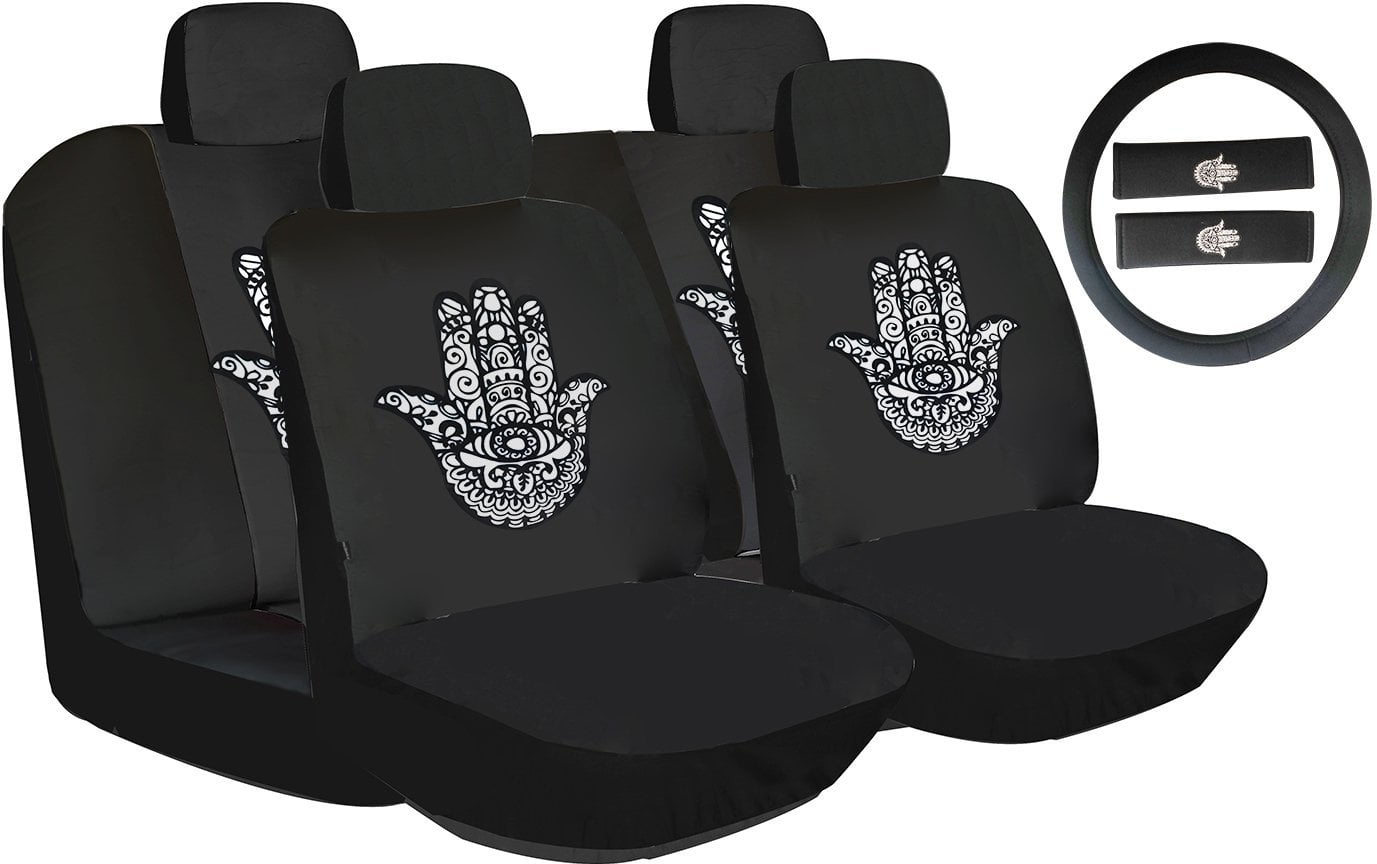 Premium 13 Piece Luxury Black Poly Clothr Set W Steering Wheel Amp Premium 13 Piece Luxury Black Poly Clothr Set W Steering Wheel Seat Belt Pads Com
